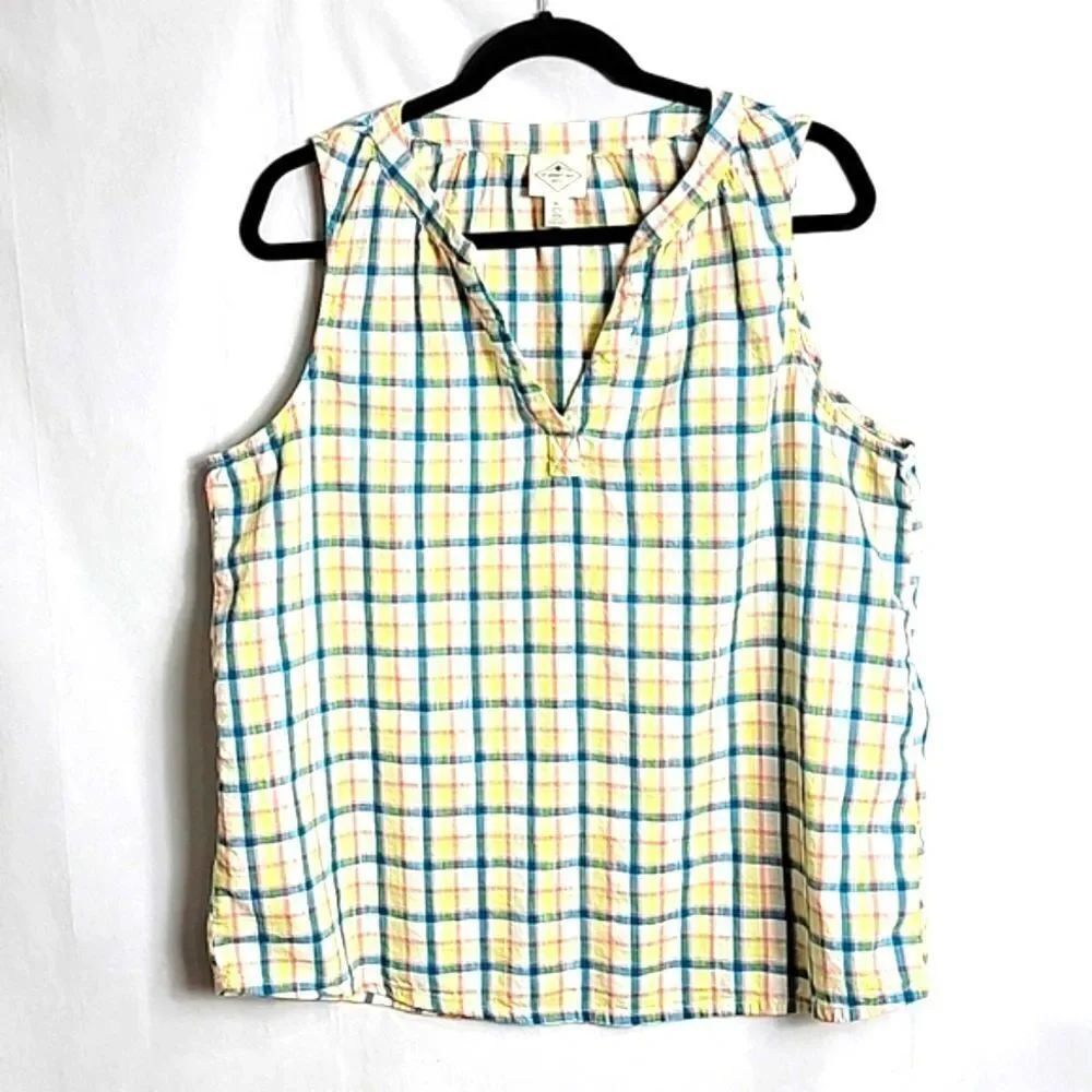 🖤 5/$20 🖤 ST.JOHN'S BAY.. plaid tank top..